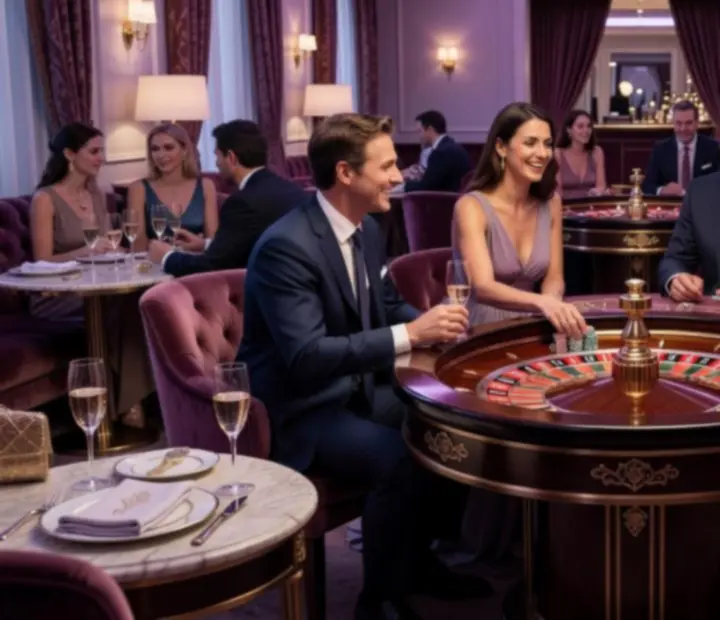 Table de roulette dans le salon de cartes Comptoir Lilas