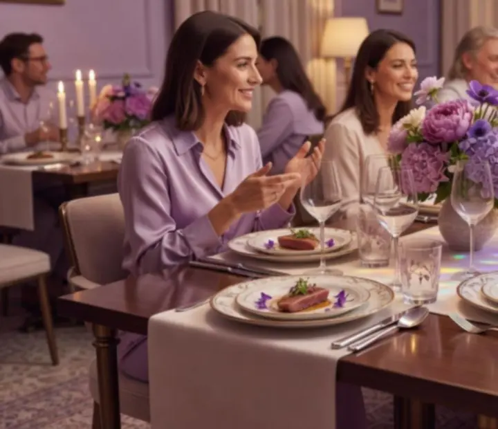 Table dressée pour un dîner thématique au Comptoir Lilas